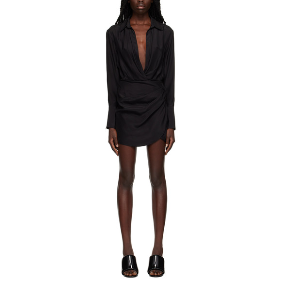 Gauge81 Dresses & Skirts - Gauge81 'Naha' Black Silk Mini Dress Size S